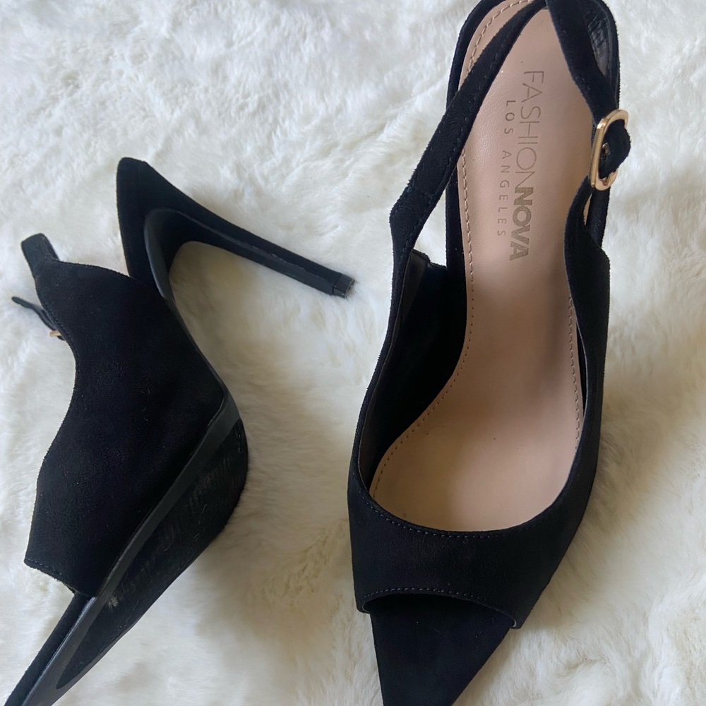 Velvet pointed heels - Picture 2 of 4
